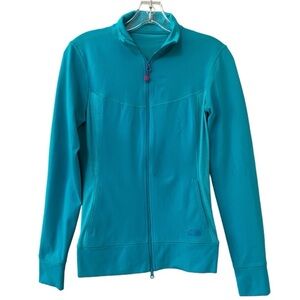 The North Face Blue Green Vapor Wick Zipper Lightweight Activewear Jacket